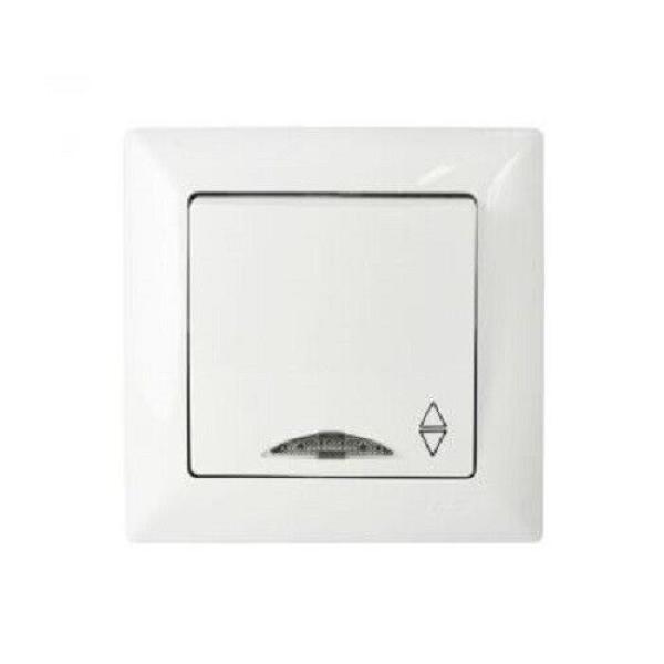 Visage Wechselschalter Schalter mit Beleuchtung Unterputz Weiss